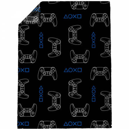 Playstation Controllers and Buttons 46" X 60" Throw Blanket